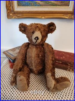 Antique Teddy Bear 15 German Long Nose Well Loved