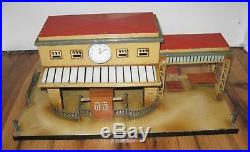 Antique Tin German Kibri O Gauge Train station Clock Fence Very Rare Vintage
