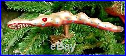 Antique VTG Alligator On Clip Free Blown Glass German Figural Christmas Ornament