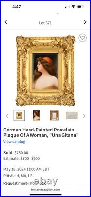 Antique VTG Exquisite German Porcelain Hand Painted Miniature Signed Wagner