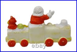 Antique VTG German Bisque Porcelain Miniature Santa Elf Christmas Train Figurine