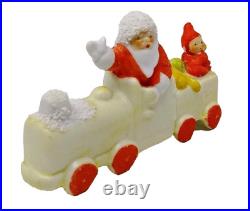 Antique VTG German Bisque Porcelain Miniature Santa Elf Christmas Train Figurine