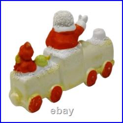 Antique VTG German Bisque Porcelain Miniature Santa Elf Christmas Train Figurine