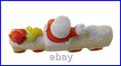 Antique VTG German Bisque Porcelain Miniature Santa Elf Christmas Train Figurine