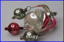 Antique VTG Glass Fluted BEAD Annealed Arms Chandelier Christmas Ornament German