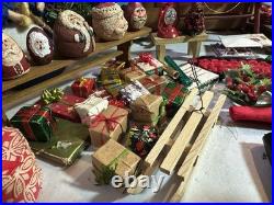 Antique/ VTG Huge Lot Dollhouse Christmas Folk Art German Wool Santa Miniatures Antique/ VTG Huge Lot Dollhouse Christmas Folk Art German Wool Santa Miniatures