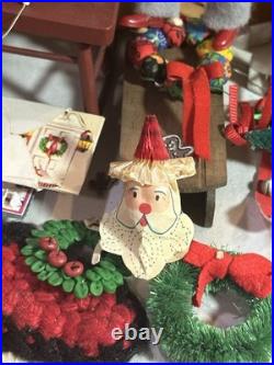 Antique/ VTG Huge Lot Dollhouse Christmas Folk Art German Wool Santa Miniatures Antique/ VTG Huge Lot Dollhouse Christmas Folk Art German Wool Santa Miniatures