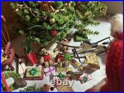 Antique/ VTG Huge Lot Dollhouse Christmas Folk Art German Wool Santa Miniatures Antique/ VTG Huge Lot Dollhouse Christmas Folk Art German Wool Santa Miniatures