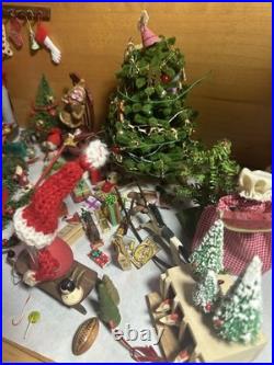 Antique/ VTG Huge Lot Dollhouse Christmas Folk Art German Wool Santa Miniatures Antique/ VTG Huge Lot Dollhouse Christmas Folk Art German Wool Santa Miniatures
