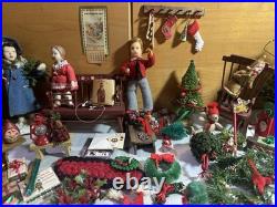 Antique/ VTG Huge Lot Dollhouse Christmas Folk Art German Wool Santa Miniatures Antique/ VTG Huge Lot Dollhouse Christmas Folk Art German Wool Santa Miniatures