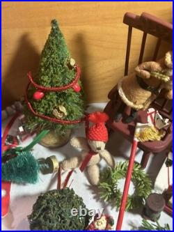 Antique/ VTG Huge Lot Dollhouse Christmas Folk Art German Wool Santa Miniatures Antique/ VTG Huge Lot Dollhouse Christmas Folk Art German Wool Santa Miniatures