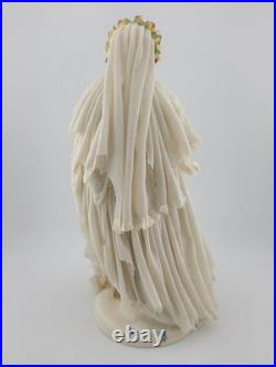 Antique Victorian 1920's Dresden German Porcelain Bride Figurine. Loss To Lace