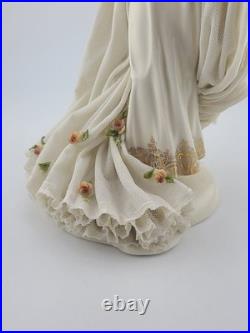 Antique Victorian 1920's Dresden German Porcelain Bride Figurine. Loss To Lace