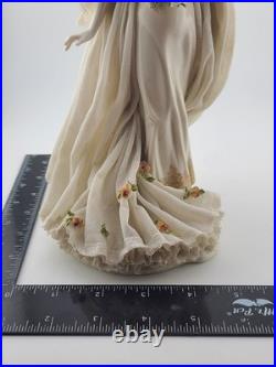 Antique Victorian 1920's Dresden German Porcelain Bride Figurine. Loss To Lace