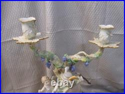 Antique Victorian German Porcelain 2 Candle Candelabra