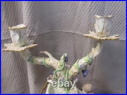 Antique Victorian German Porcelain 2 Candle Candelabra