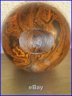 Antique Vintage 100% Old German Bakelite Catalin Ball Pumpkins Blak Weined Rar
