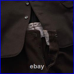 Antique Vintage 1930s German Work Men's Two Piece Brown Winter Wool Suit