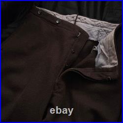 Antique Vintage 1930s German Work Men's Two Piece Brown Winter Wool Suit