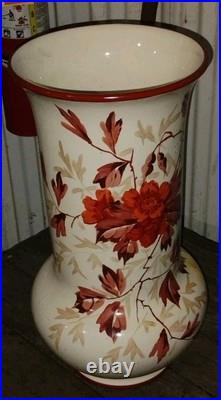 Antique Vintage 19th c. German Pottery Umbrella Stand Floor Vase RARE HTF Antique Vintage 19th c. German Pottery Umbrella Stand Floor Vase RARE HTF