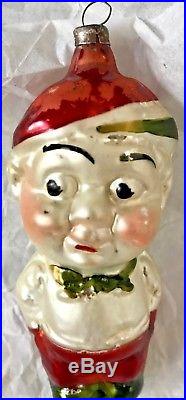 Antique Vintage Adorable Skippy Skeet Glass German Figural Christmas Ornament
