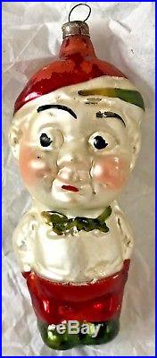 Antique Vintage Adorable Skippy Skeet Glass German Figural Christmas Ornament