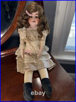 Antique Vintage Armand Marseille Alma German Bisque Doll 25 Glass Eyes & Teeth