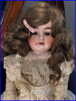 Antique Vintage Armand Marseille Alma German Bisque Doll 25 Glass Eyes & Teeth