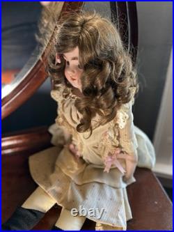 Antique Vintage Armand Marseille Alma German Bisque Doll 25 Glass Eyes & Teeth