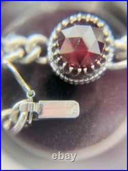 Antique Vintage Art Deco 835 German Silver Garnet Bracelet 8 Antique Vintage Art Deco 835 German Silver Garnet Bracelet 8