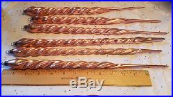 Antique Vintage Christmas German 14 Glass Icicle Ornaments Pink Iob
