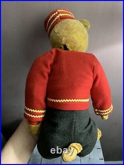 Antique Vintage Early German Schuco Mohair yes/no Bellhop Bear 16 NICE NO Res