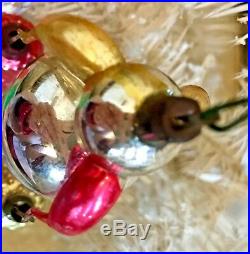 Antique Vintage Fantasy Cupcake W Bells Clappers Glass German Christmas Ornament