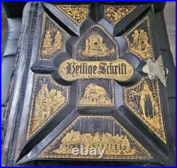 Antique Vintage German Bible Beilige Schrift