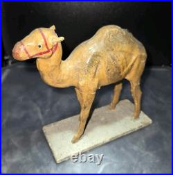Antique Vintage German Camel Paper Mache Pull Toy