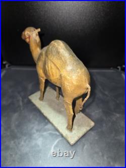 Antique Vintage German Camel Paper Mache Pull Toy