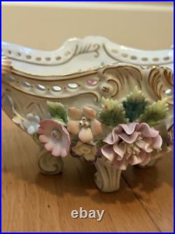 Antique Vintage German/French Porcelain Cherub Putti Angel Centerpiece Bowl