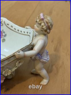 Antique Vintage German/French Porcelain Cherub Putti Angel Centerpiece Bowl