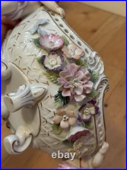 Antique Vintage German/French Porcelain Cherub Putti Angel Centerpiece Bowl