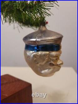 Antique Vintage German Glass Christmas Ornament Graff Zeppelin Head NP R1