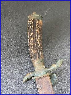 Antique Vintage German Imperial Hunting Dagger knife Rusted See The Pictures