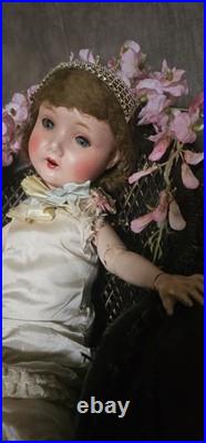 Antique Vintage German Large Doll in need of restoration 28 In