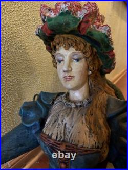 Antique Vintage German Lusterweibchen Chandelier Plaster Mermaid Large Oddities Antique Vintage German Lusterweibchen Chandelier Plaster Mermaid Large Oddities
