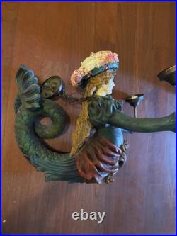 Antique Vintage German Lusterweibchen Chandelier Plaster Mermaid Large Oddities Antique Vintage German Lusterweibchen Chandelier Plaster Mermaid Large Oddities
