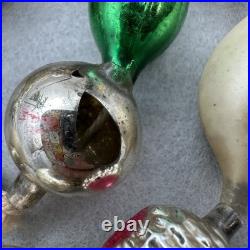 Antique Vintage German Mercury Glass Beads Indent Garland