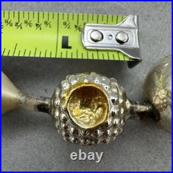 Antique Vintage German Mercury Glass Beads Indent Garland
