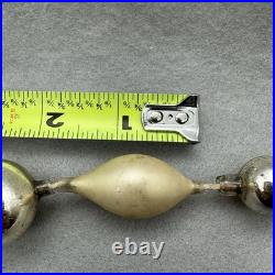 Antique Vintage German Mercury Glass Beads Indent Garland