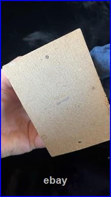 Antique Vintage German Paper Mache Santa On Log Candy Container Box