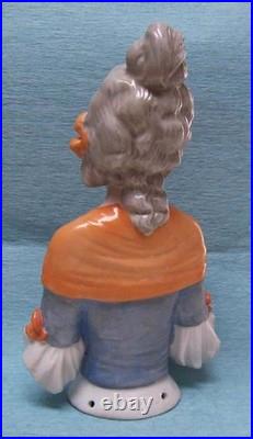 Antique, Vintage German Porcelain 6 Country Girl Half doll Pincushion Doll