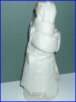 Antique Vintage German SPUN Cotton Santa 8 EC Ornament